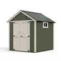Abri de jardin 320 cm x 240 cm x 250 cm en acier vert kaki et beige - rangement extérieur style grange