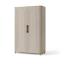 Armoire 2 portes 120 x 60 x 200 cm finition bois beige style classique