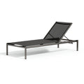 Bain de soleil 200 x 65 cm en aluminium noir inclinable pour extérieur